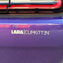 Lara CumKitten | Logo | Sticker | Black | White